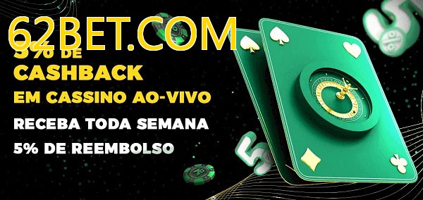 Promoções do cassino ao Vivo 62BET.COM